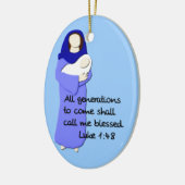 Blessed Virgin Mary Keramisch Ornament (Links)