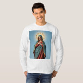 Blessed Virgin Mary Mannen T-shirt met lange mouwe (Voorkant volledig)