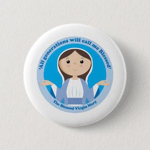 Blessed Virgin Mary Ronde Button 5,7 Cm