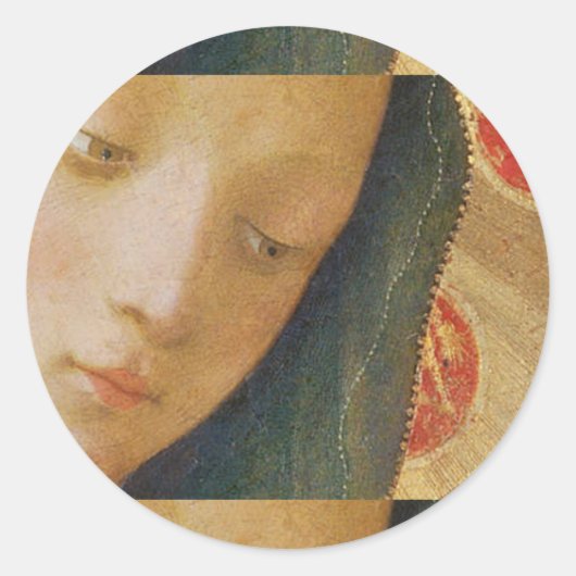 Blessed Virgin Mary Ronde Sticker (Voorkant)