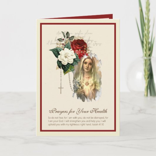Blessed Virgin Mary Rozenkrans Rozen Snel Beter Ka Kaart (Voorkant)