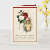 Blessed Virgin Mary Rozenkrans Rozen Snel Beter Ka Kaart (Gele Bloem)