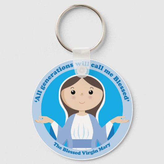Blessed Virgin Mary Sleutelhanger (Voorkant)