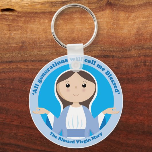 Blessed Virgin Mary Sleutelhanger (Voorkant)