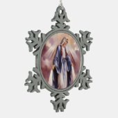 BLESSED VIRGIN MARY TIN SNEEUWVLOK ORNAMENT (Links)