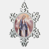 BLESSED VIRGIN MARY TIN SNEEUWVLOK ORNAMENT (Rechts)