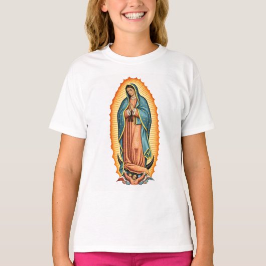 Blessed Virgin of Guadalupe Girl's Tee Shirt (Voorkant)