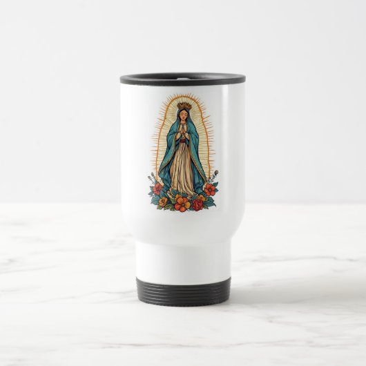 Blessed Virgin of Guadalupe Travel Mug Reisbeker (Center)