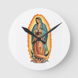 Blessed Virgin of Guadalupe Wall Clock Ronde Klok