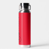 Blessed! Water Bottle (Red/Silver) Waterfles (Achterkant)