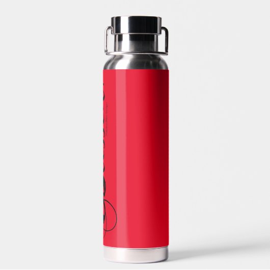 Blessed! Water Bottle (Red/Silver) Waterfles (Achterkant)
