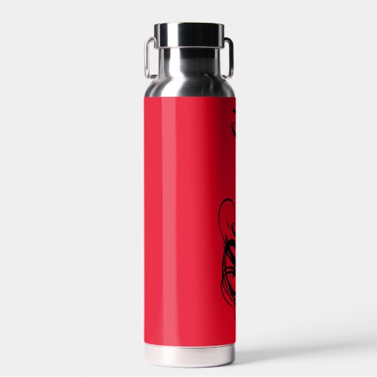 Blessed! Water Bottle (Red/Silver) Waterfles (Voorkant)