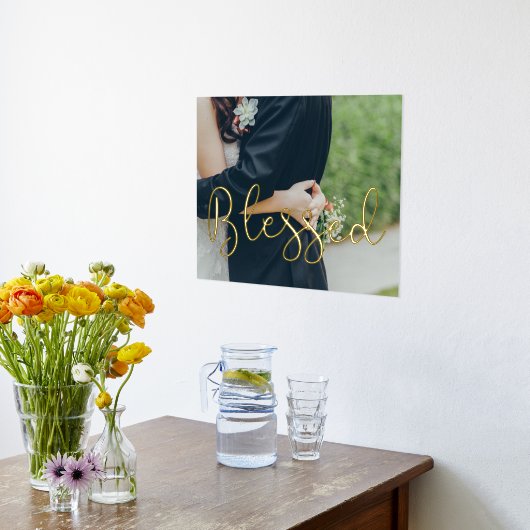 Blessed Whimsical script Folie Afdrukken (Laag (Keuken))