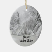 Blessed Winter Solstice Keramisch Ornament (Rechts)