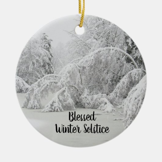 Blessed Winter Solstice Keramisch Ornament (Voorkant)