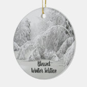 Blessed Winter Solstice Keramisch Ornament (Links)