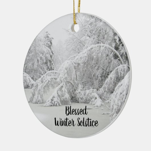 Blessed Winter Solstice Keramisch Ornament (Links)