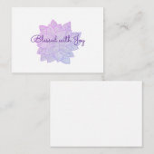 Blessed with Joy: Hand-Drawn Floral Affirmation Notitiekaartje (Voorkant / Achterkant)