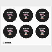 Blessed wordt Gigi genoemd Ronde Sticker (Vel)