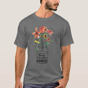 Blessed wordt godmoeder in het leven de bloemetjes t-shirt