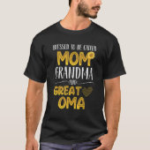 Blessed wordt grootma Great Oma Moeder genoemd T-shirt (Voorkant)