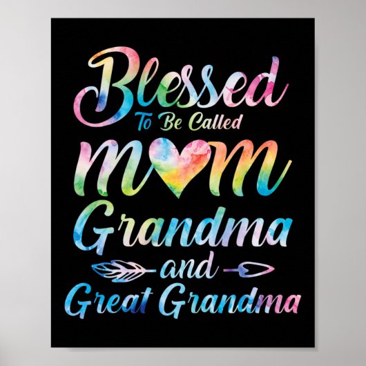 Blessed wordt grootmoeder grootma grootma Mot geno Poster (Voorkant)