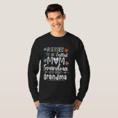 Blessed wordt grootmoeder grootma grootma Mot geno T-shirt (Voorkant volledig)