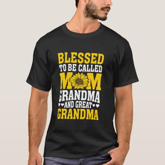Blessed wordt grootmoeder grootma grootma Mot geno T-shirt (Voorkant)