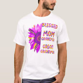 Blessed wordt grootmoeder grootma grootma Mot geno T-shirt (Voorkant)
