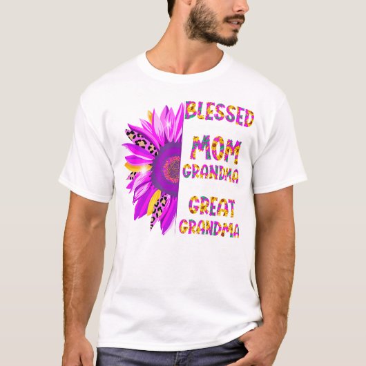 Blessed wordt grootmoeder grootma grootma Mot geno T-shirt (Voorkant)
