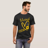 Blessed wordt Nanny Heart Sunflower Moeder genoemd T-shirt (Voorkant volledig)