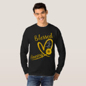 Blessed wordt Nanny Heart Sunflower Moeder genoemd T-shirt (Voorkant volledig)