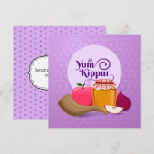 Blessed Yom Kippur Flat Kaart (Voorkant / Achterkant)
