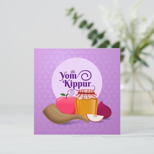 Blessed Yom Kippur Flat Kaart (Staand voorkant)