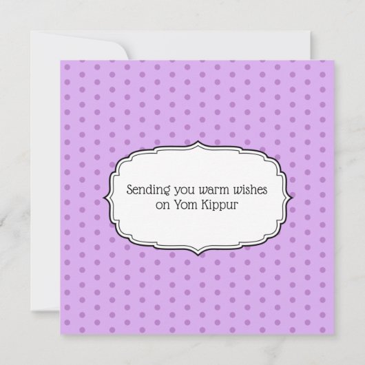 Blessed Yom Kippur Flat Kaart (Achterkant)