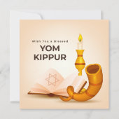 Blessed Yom Kippur Flat Kaart (Voorkant)