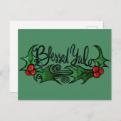 Blessed Yule Briefkaart (Voorkant / Achterkant)