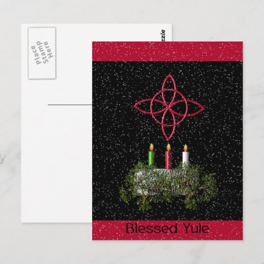 Blessed Yule Briefkaart (Voorkant / Achterkant)