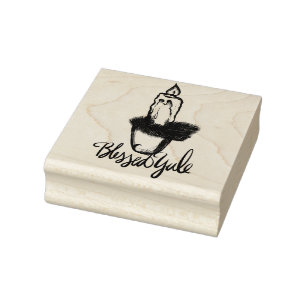 Blessed Yule Candle Rubberstempel