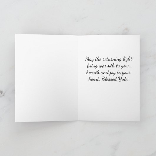 Blessed Yule Feestdagen Kaart (Binnen)