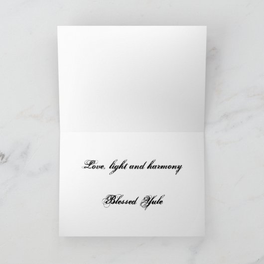 Blessed Yule Feestdagen Kaart (Binnen)