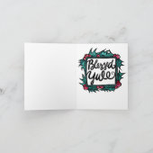 Blessed Yule Feestdagen Kaart (Binnen)
