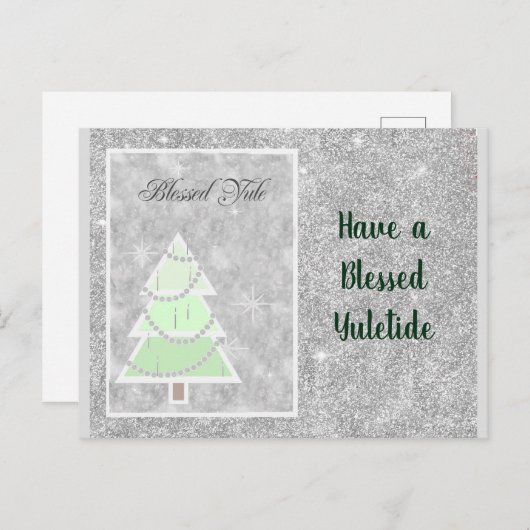 Blessed Yule Feestdagenkaart (Voorkant / Achterkant)