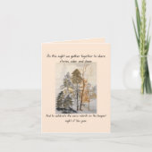 Blessed Yule Holiday Card Feestdagen Kaart (Voorkant)
