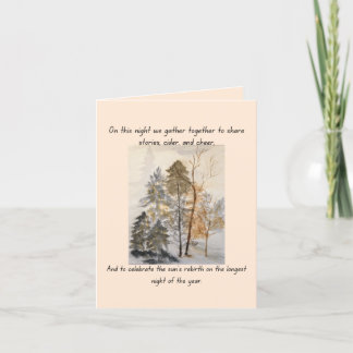 Blessed Yule Holiday Card Feestdagen Kaart