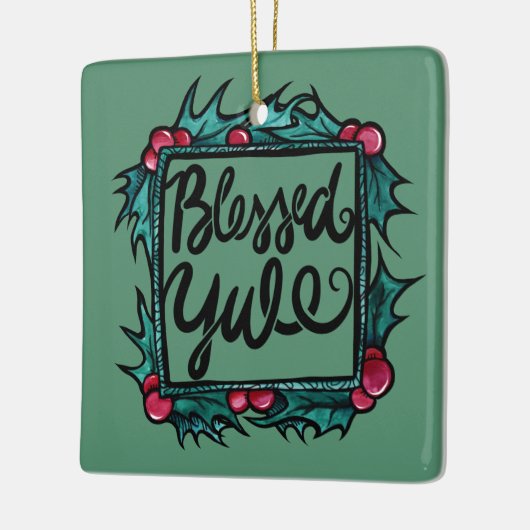 Blessed Yule Keramisch Ornament (Links)