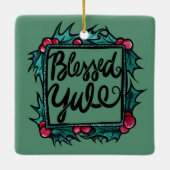 Blessed Yule Keramisch Ornament (Achterkant)