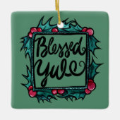 Blessed Yule Keramisch Ornament (Voorkant)
