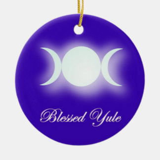 Blessed Yule (Triple Moon Goddess) Keramisch Ornament