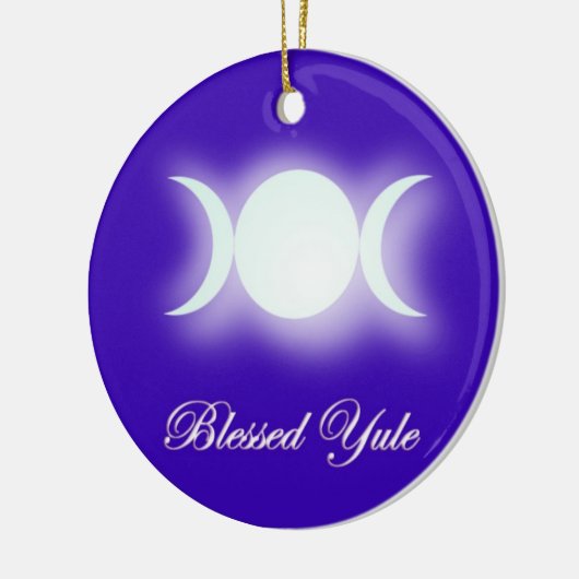 Blessed Yule (Triple Moon Goddess) Keramisch Ornament (Links)